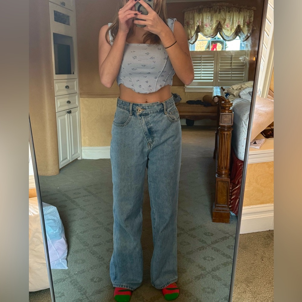 Motel rocks asymmetrical jeans